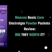 The banner image for this post features the Amazon Basic Care Electrolyte Powder Packets product placed against a sleek, modern black background. The post title stands out in bold white and teal text, drawing attention to the topic and adding a pop of color to the image. This eye-catching design highlights the product and sets the stage for an engaging and informative review.