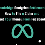Banner image featuring the post title 'Cambridge Analytica Settlement: How to File a Claim and Get Your Money From Facebook' in white and teal text, with a Meta logo in teal.