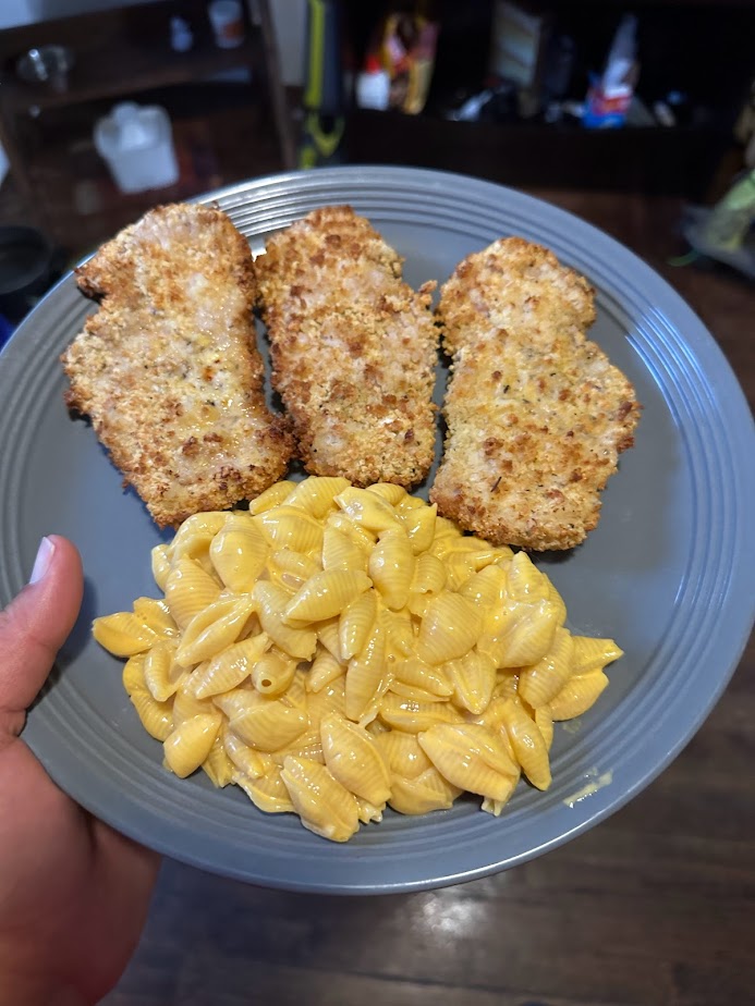 Air Fryer Parmesan Panko Crusted Pork Chops