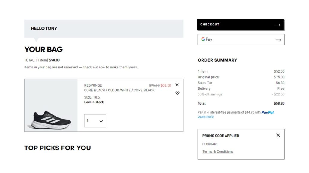 Adidas February Sale Checkout Code