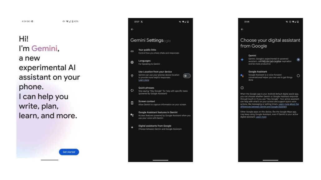Google Gemini App Screenshots