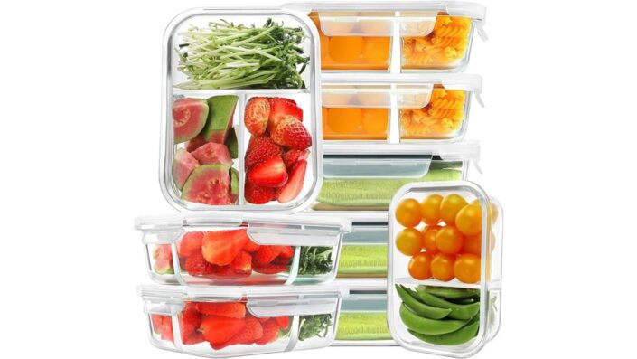 9 Pack Glass Meal Prep Containers
