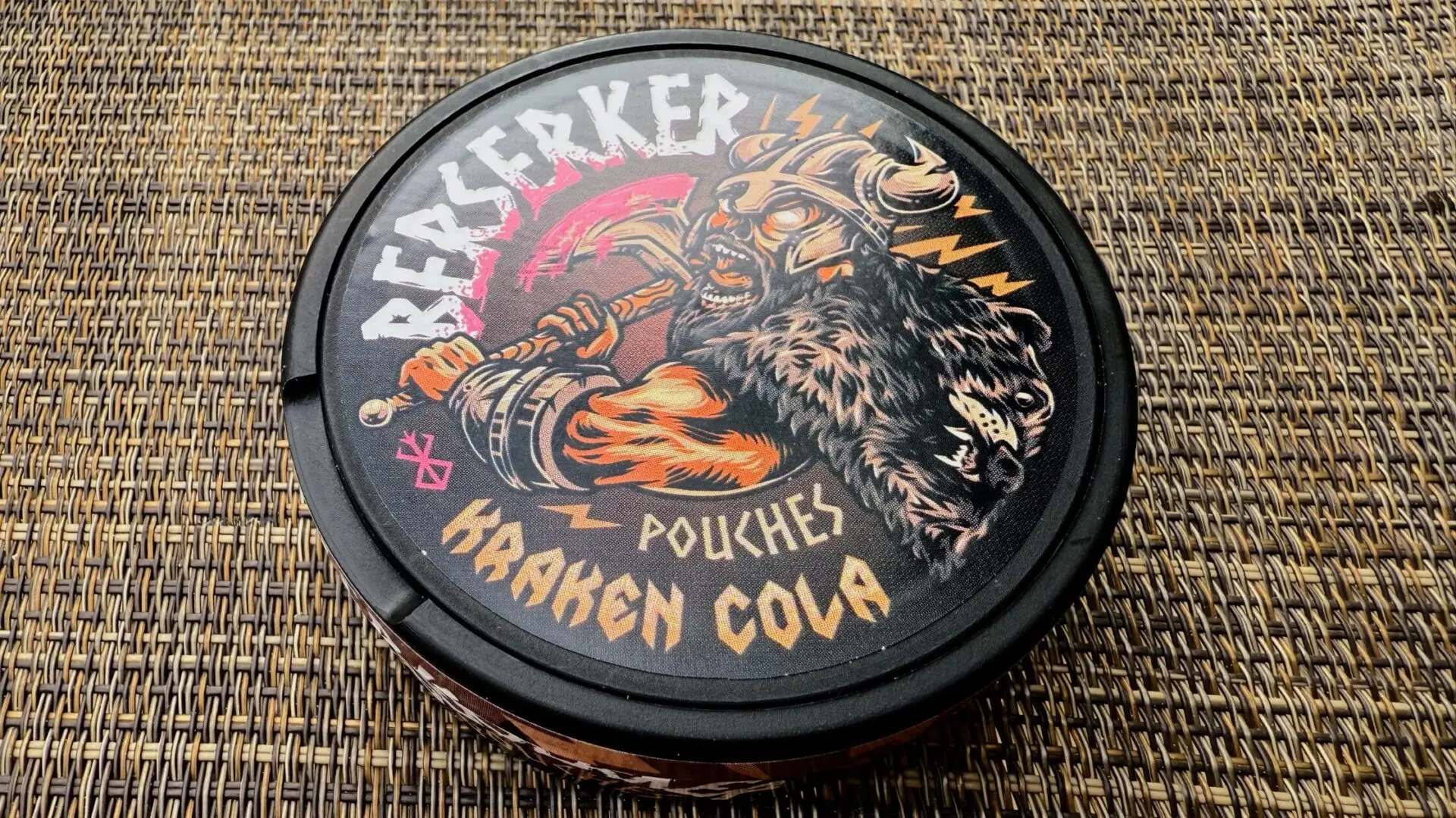 Featured image showing Berserker Kraken Cola Caffeine Pouches can with branding, tin design, and pouches displayed — reviewed on TonyReviewsThings.com