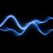 Abstract AI waveform representing Gemini 2.5 update by Google, featuring dynamic blue waves on a black background