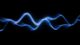 Abstract AI waveform representing Gemini 2.5 update by Google, featuring dynamic blue waves on a black background