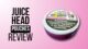 Juice Head Pouches Raspberry Lemonade Mint can on a pink gradient background with bold “Juice Head Pouches Review” typography