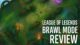 Overhead view of Bandle City map from League of Legends Brawl Mode with the title "League of Legends Brawl Mode Review" overlaid.