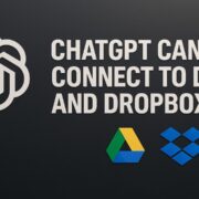 Illustration showing ChatGPT connecting with Google Drive and Dropbox for document analysis