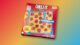 Box of Cheez-It Frozen Pepperoni Pizza on a colorful gradient background