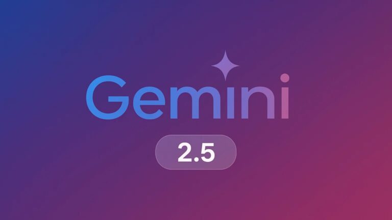 Gemini 2.5 Pro update logo on a colorful gradient background with the version number 2.5 displayed