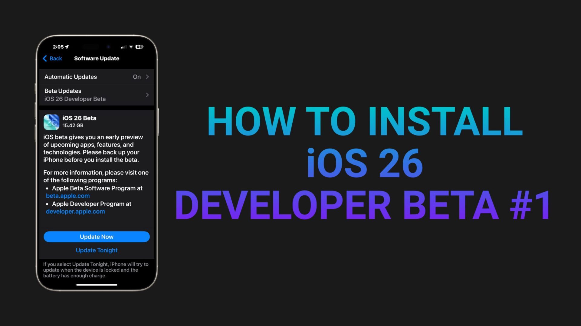 how to install ios 26 beta