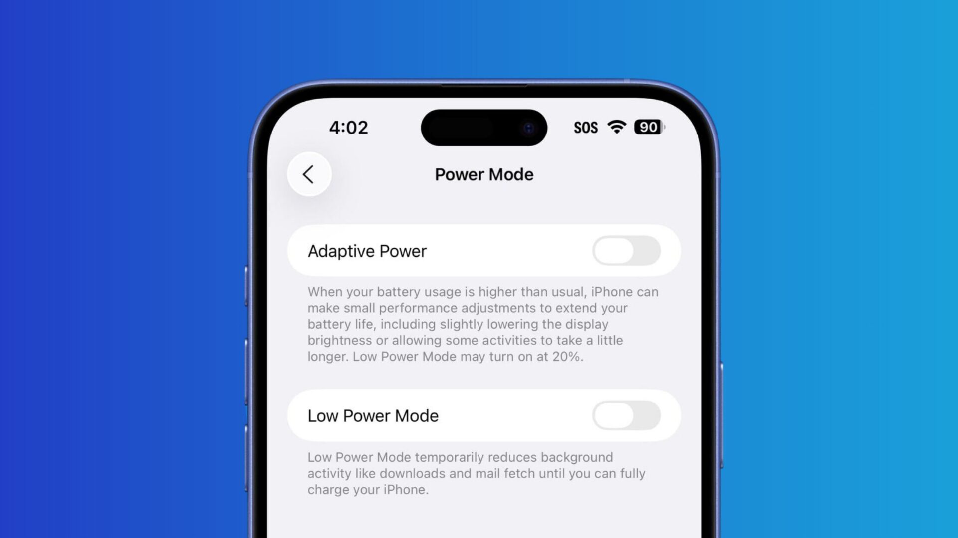 ios 26 adaptive power