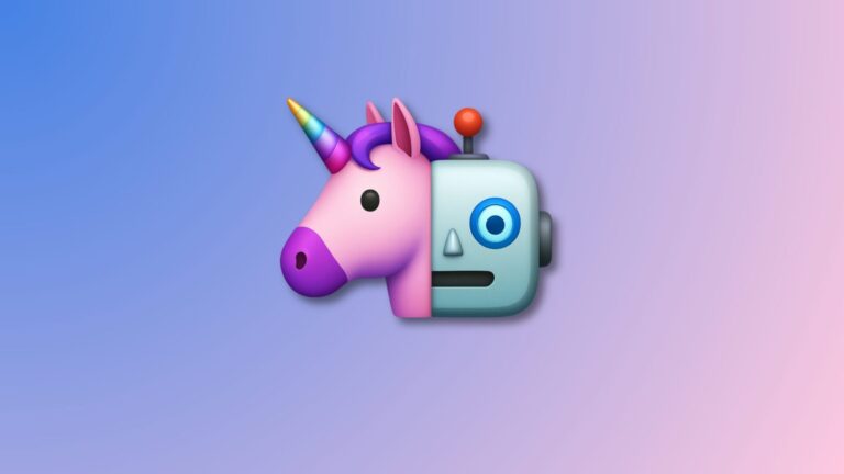 iOS 26 AI features example showing Mixmoji emoji combining a unicorn and robot
