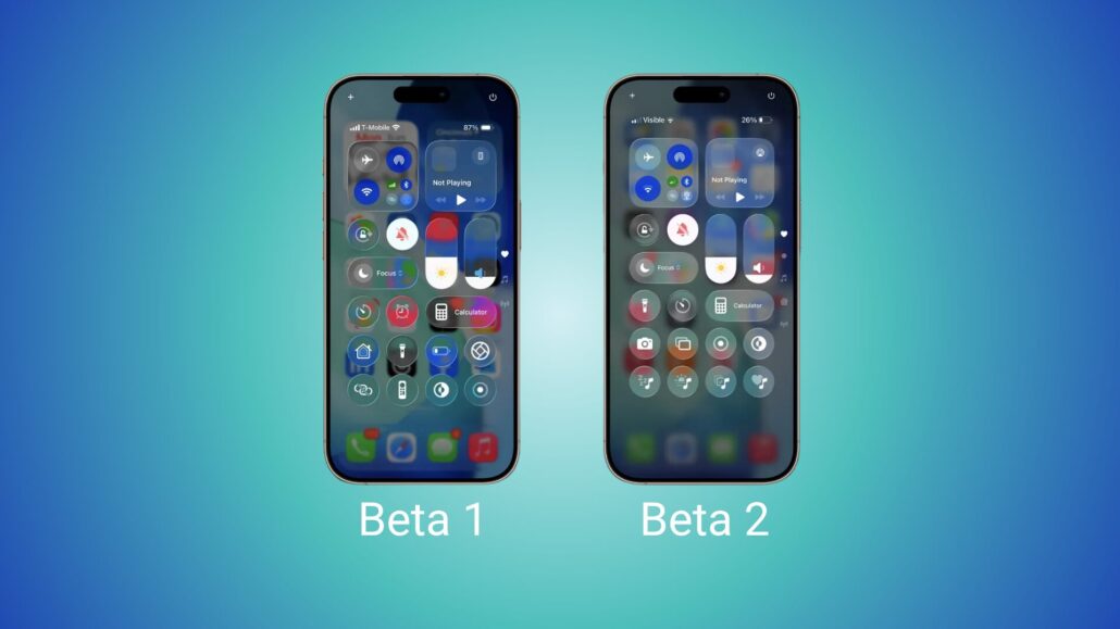 ios 26 developer beta 2 control center