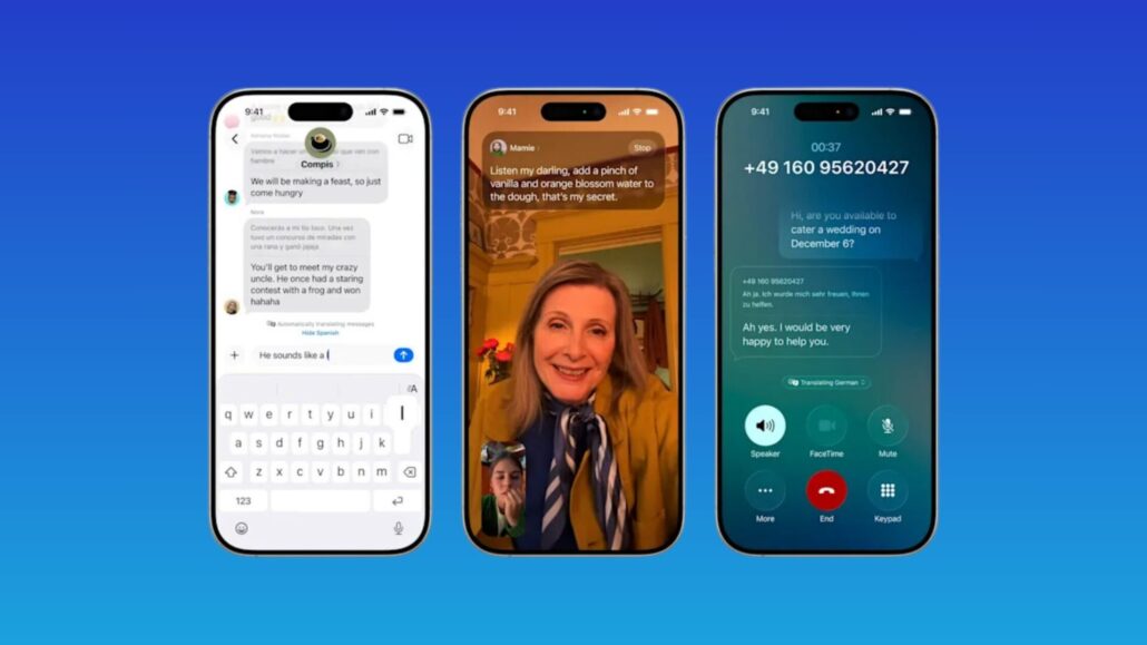 ios 26 live translation messages phone facetime