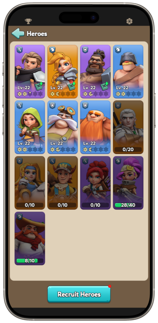 kingshot gameplay heroes screenshot