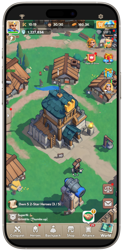 kingshot gameplay town screenshot