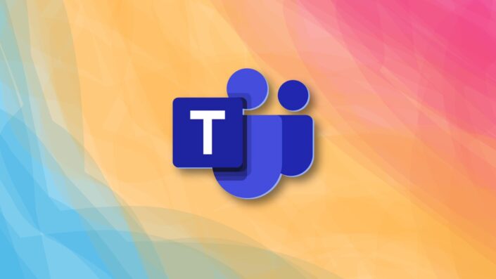 Microsoft Teams logo on colorful background representing the new built-in countdown timer feature