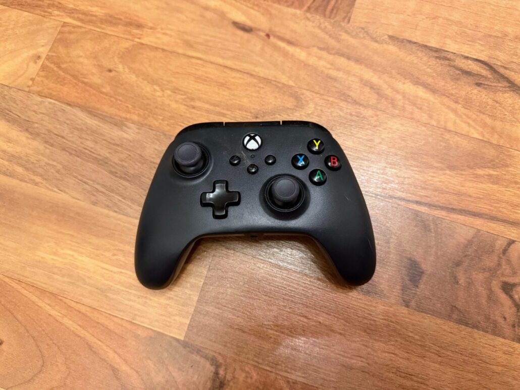 Front view of the PowerA Wired Controller for Xbox Series X|S showing buttons and layout