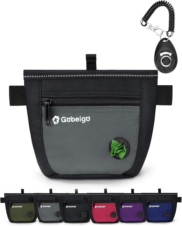 gobeigo dog treat pouch gray black