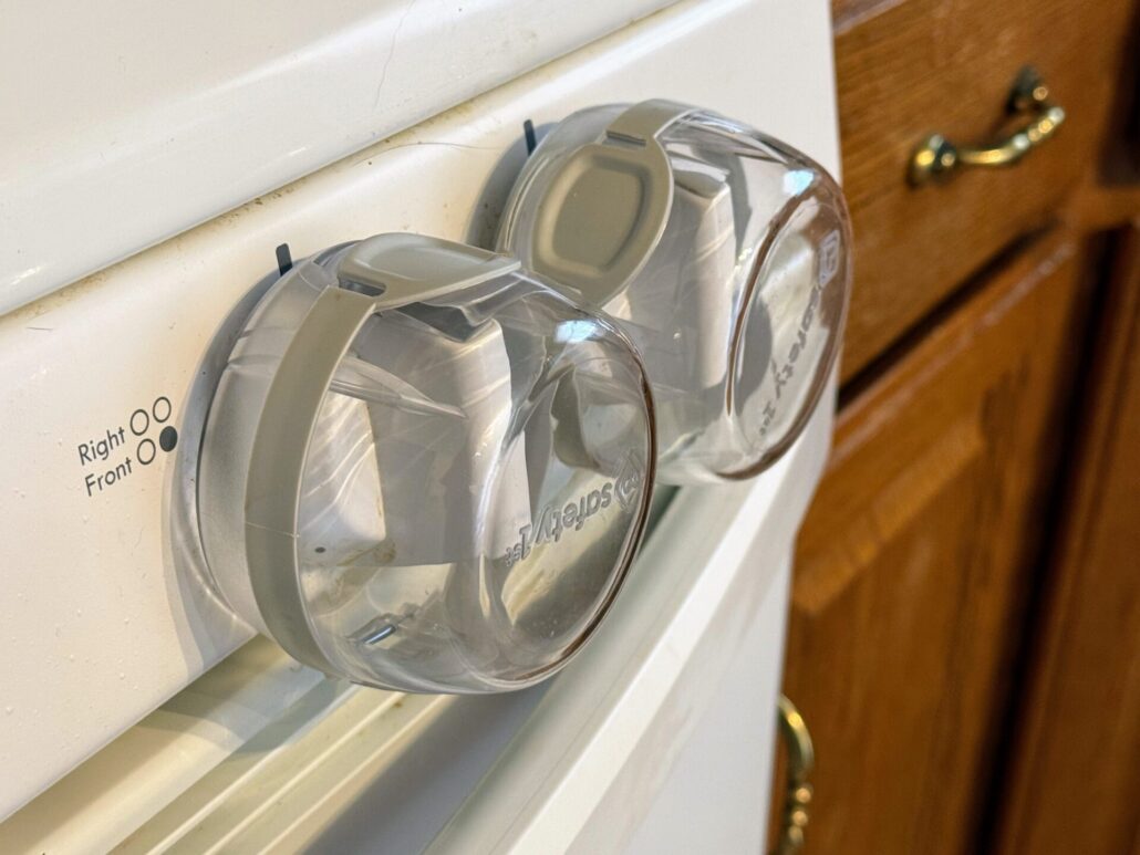 safety 1st stove knob covers installed