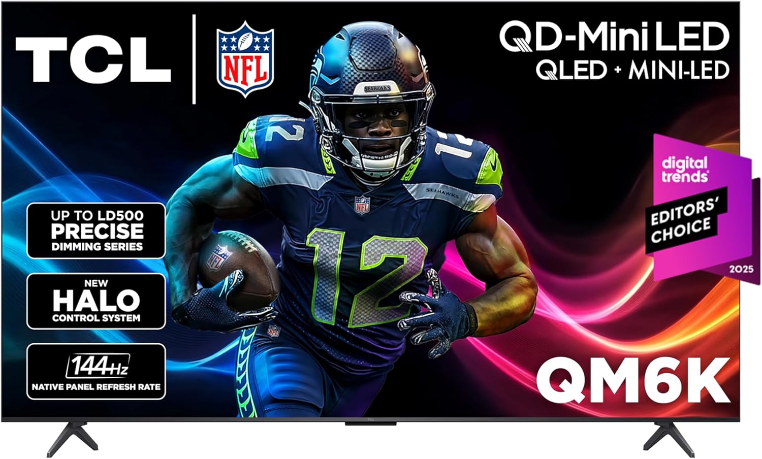 TCL 75 Inch Class QM6K Series | Mini LED QLED 4K HDR | 75QM6K, 2025 Model | 120HZ-144HZ High Brightness Smart Google TV