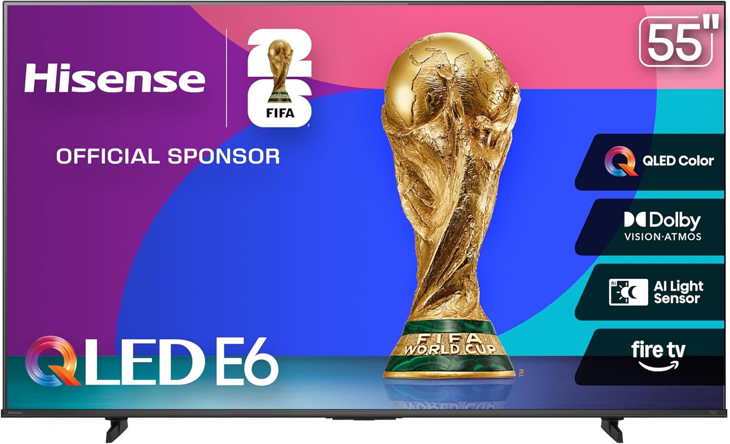 Hisense 55″ E6 Cinema Series QLED 4K UHD Smart Fire TV