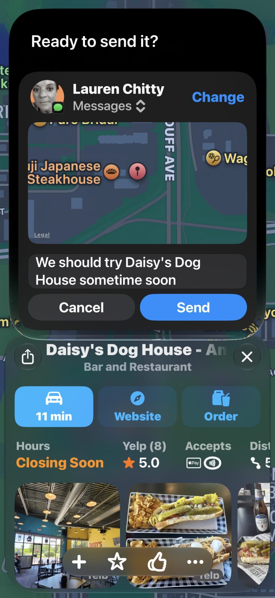 Siri on-screen awareness feature in iOS 27 showing contextual actions