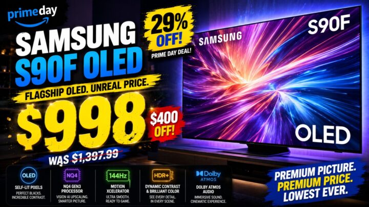 Samsung S90F 55-Inch OLED Drops to 8 on Amazon for Prime Day (29% Off) Samsung S90F 55-Inch OLED Drops to 8 on Amazon for Prime Day (29% Off)