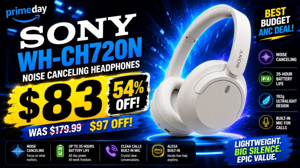 Sony WH-CH720N Drops to on Amazon for Prime Day (54% Off) Sony WH-CH720N Drops to on Amazon for Prime Day (54% Off)