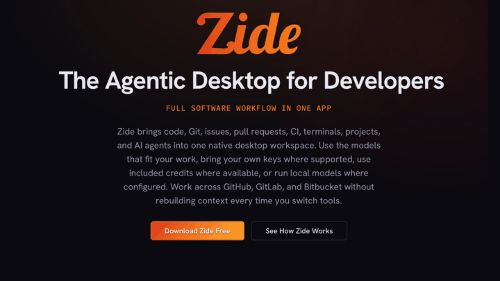Zide brings code, Git, and AI agents into one desktop app Zide brings code, Git, and AI agents into one desktop app