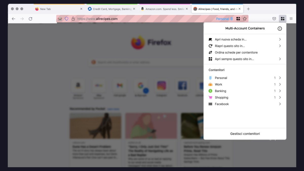 How to Use Firefox Containers to Keep Two Accounts Separate